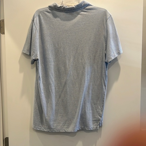ONIA Men's Striped Blue Polo Shirt- size large - Picture 3 of 3